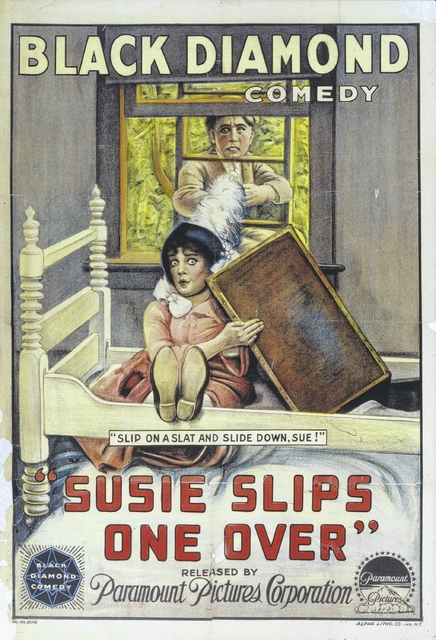 A movie poster for the Black Diamond comedy ‘Susie Slips One Over’ is among the local film artifacts that King’s College Professor Noreen O’Connor has collected in her research.